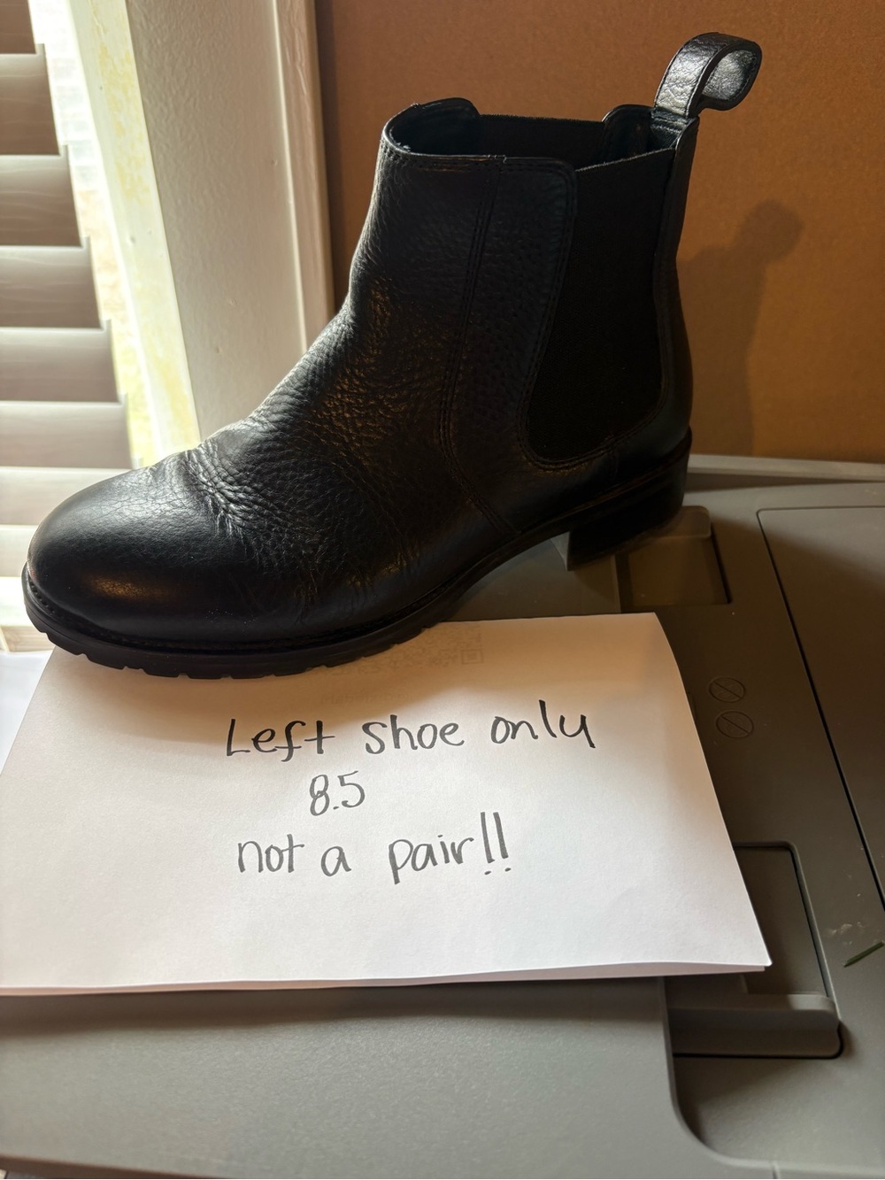 Women’s Duluth Trading Chelsea Black Boot - Left Shoe Only 8.5 amputee solution